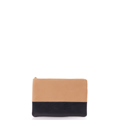 Celine Clutch Zip Pouch in Cream, Box Calfskin — Alternate View 7