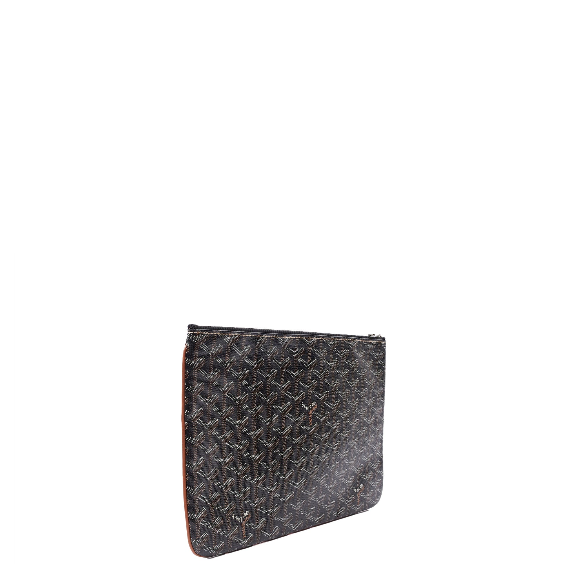 Goyard Clutch Senat Pouch PM in Brown, Leather — Side View