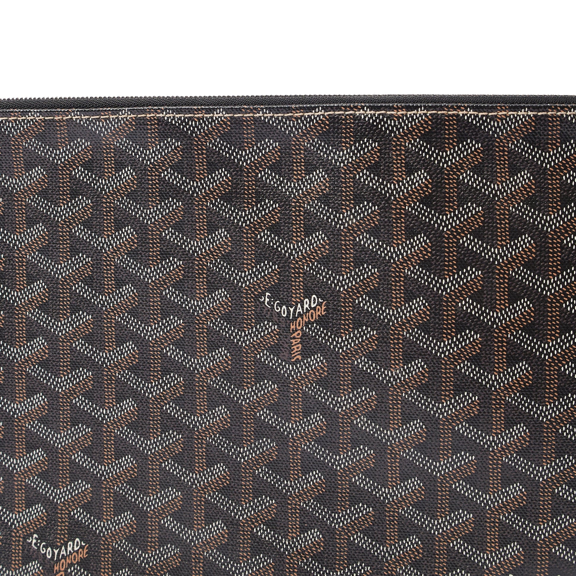 Goyard Clutch Senat Pouch PM in Brown, Leather — Lifestyle View