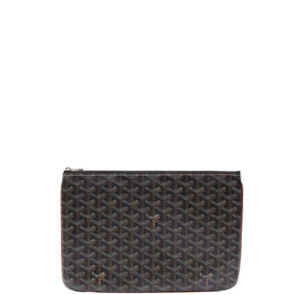 Goyard Clutch Senat Pouch PM in Brown, Leather — Front View