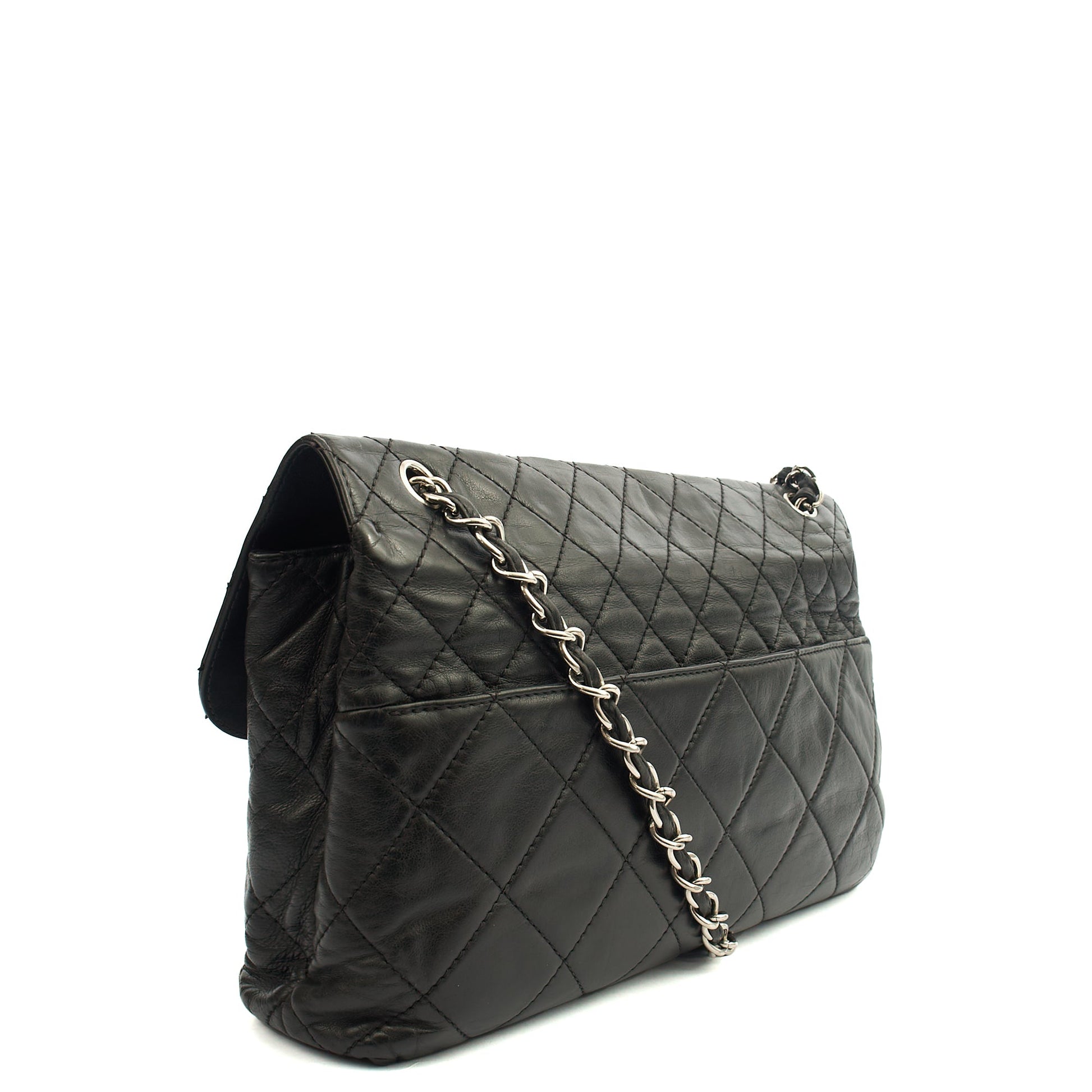 Chanel Shoulder Bag Business Affinity Flap Bag in Black, Calfskin Leather — Alternate View 11