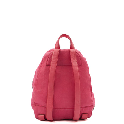 Stella McCartney Backpack Falabella Go Backpack in Pink, Vegan Leather — Back View