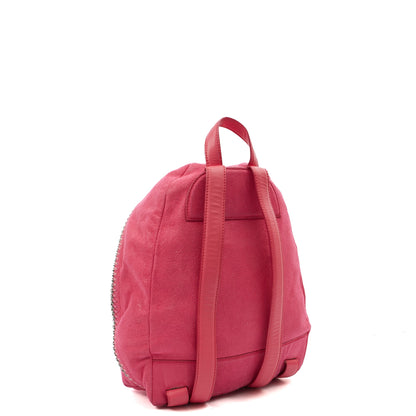 Stella McCartney Backpack Falabella Go Backpack in Pink, Vegan Leather — Side View