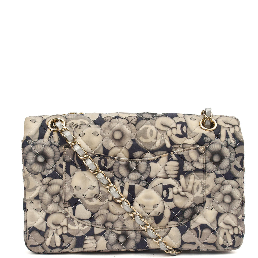 Chanel Shoulder Bag Classic Double Flap - Medium in Print, Fabric — Top View