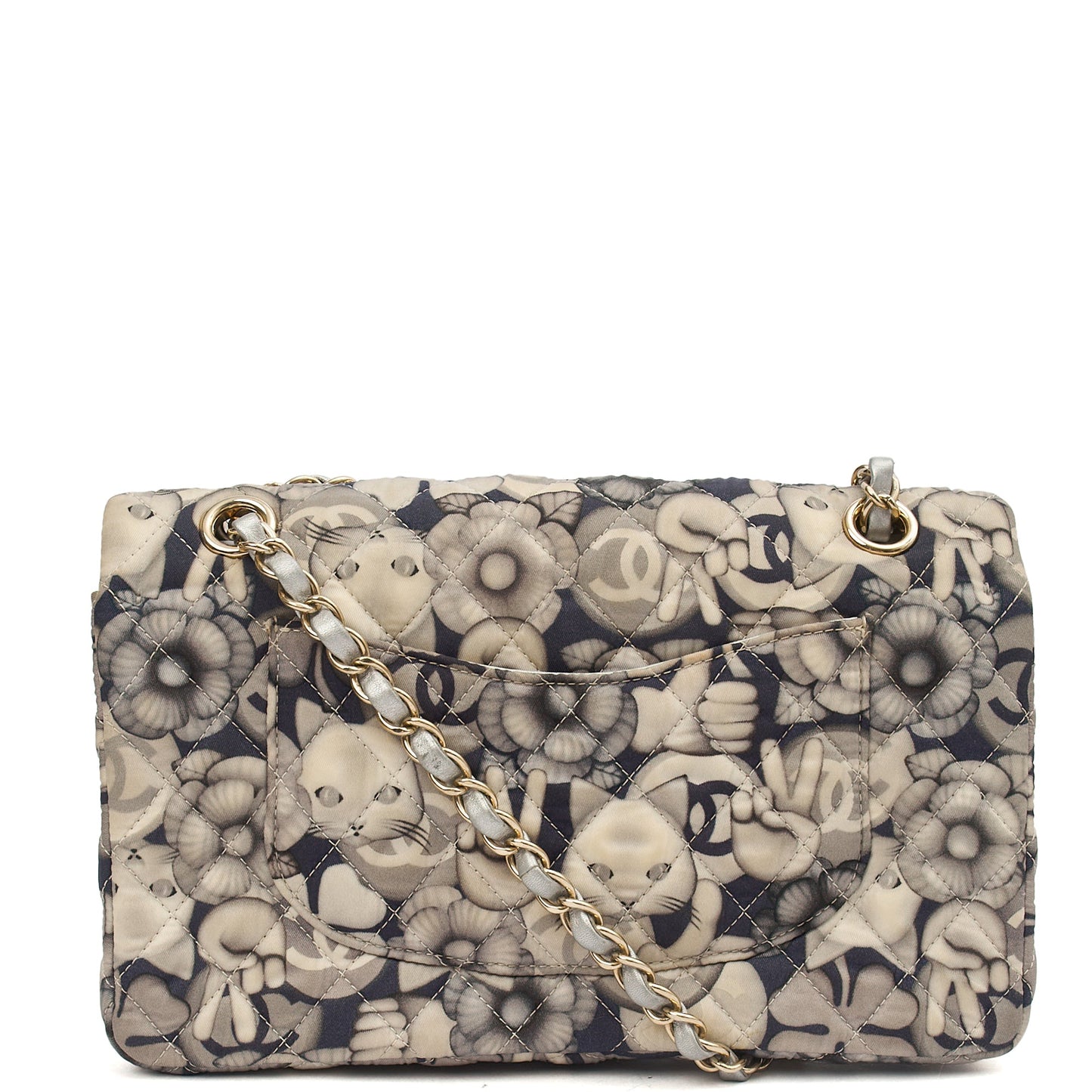 Chanel Shoulder Bag Classic Double Flap - Medium in Print, Fabric — Top View