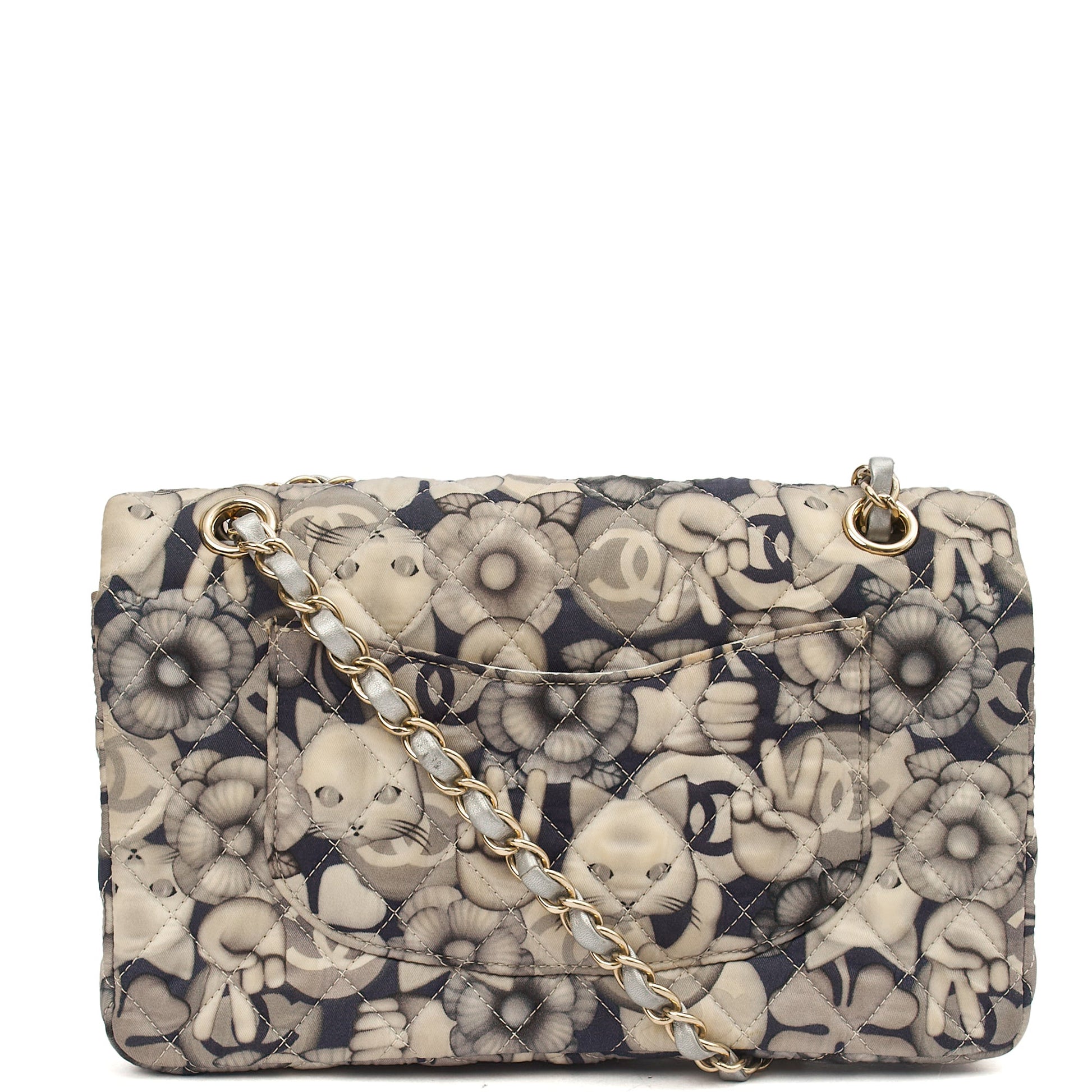 Chanel Shoulder Bag Classic Double Flap - Medium in Print, Fabric — Top View