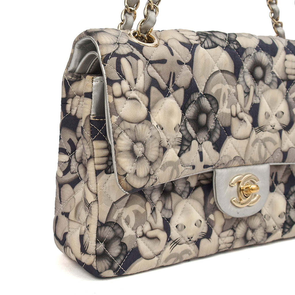 Chanel Shoulder Bag Classic Double Flap - Medium in Print, Fabric — Alternate View 7