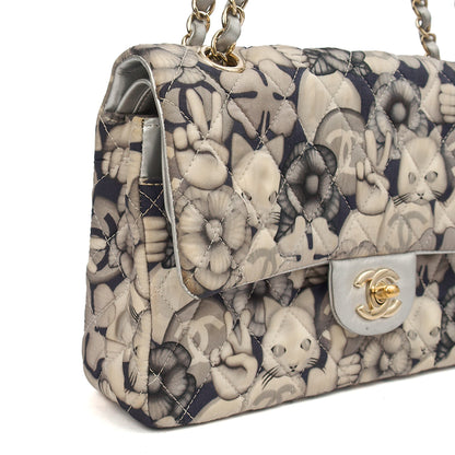 Chanel Shoulder Bag Classic Double Flap - Medium in Print, Fabric — Alternate View 7