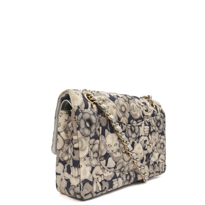 Chanel Shoulder Bag Classic Double Flap - Medium in Print, Fabric — Back View