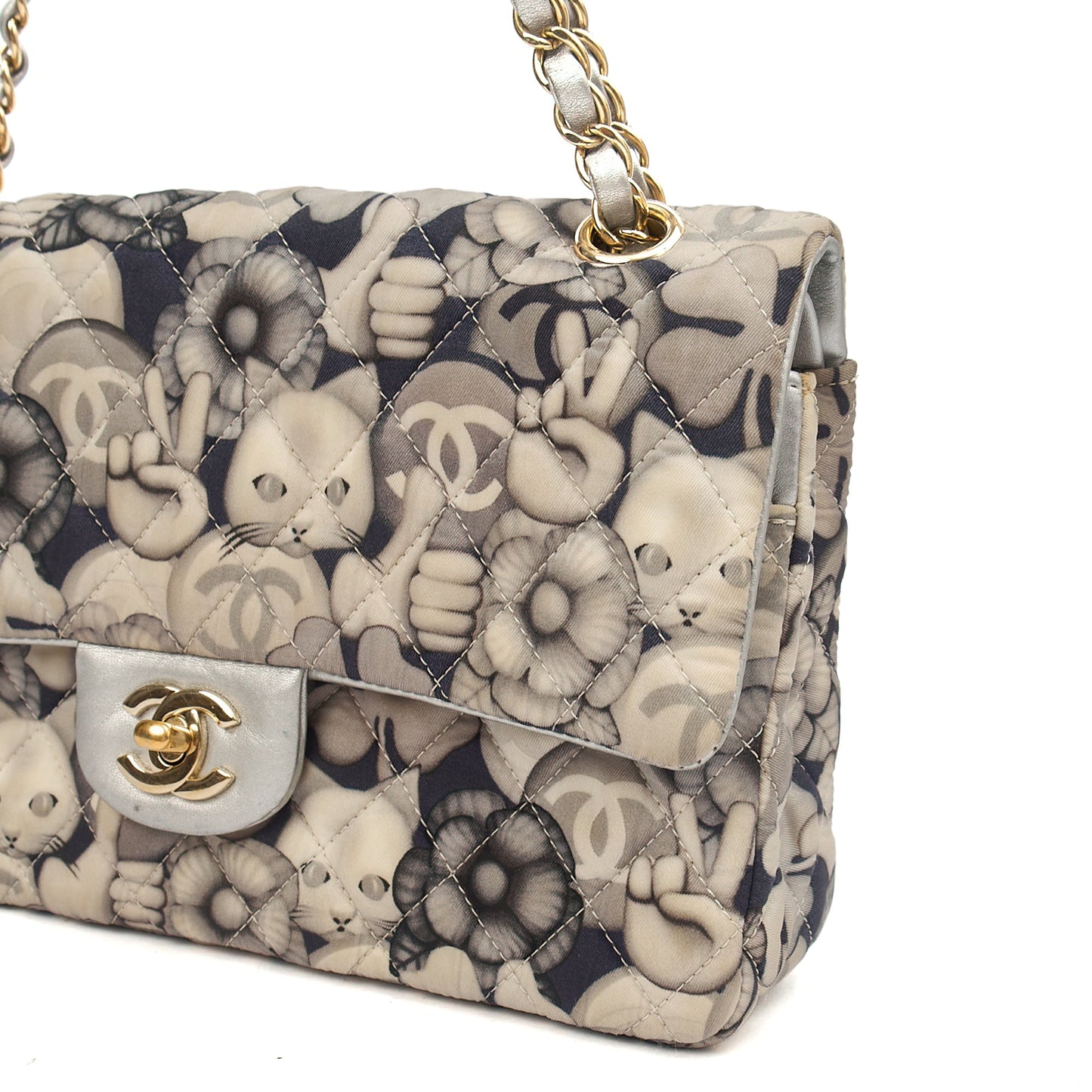 Chanel Shoulder Bag Classic Double Flap - Medium in Print, Fabric — Alternate View 9