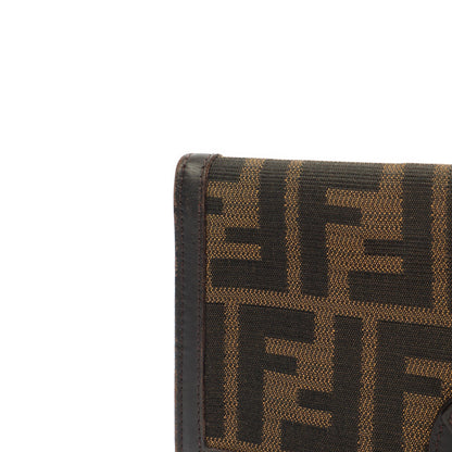 Fendi Purse Continental Wallet in Zucca FF, Canvas — Lifestyle View