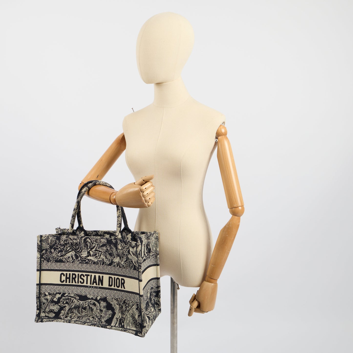 Christian Dior Tote Book Tote - Medium in Blue, Fabric — Lifestyle View