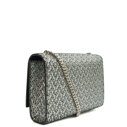 Saint Laurent Cross Body Kate Medium in Metallic, Fabric — Side View