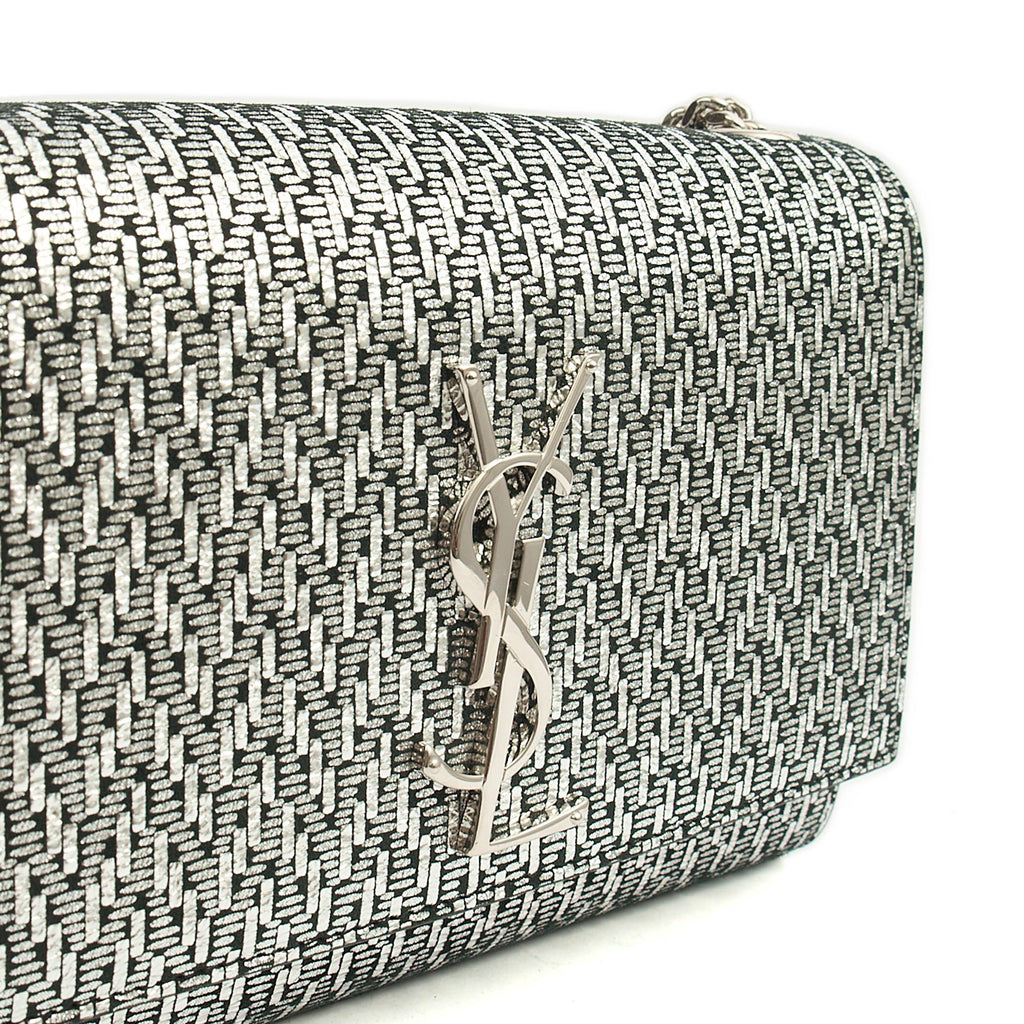 Saint Laurent Cross Body Kate Medium in Metallic, Fabric — Alternate View 12