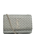Saint Laurent Cross Body Kate Medium in Metallic, Fabric — Front View