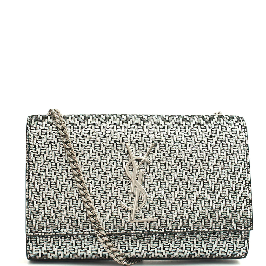 Saint Laurent Cross Body Kate Medium in Metallic, Fabric — Alternate View 7