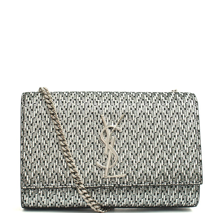 Saint Laurent Cross Body Kate Medium in Metallic, Fabric — Alternate View 7