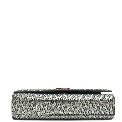 Saint Laurent Cross Body Kate Medium in Metallic, Fabric — Top View