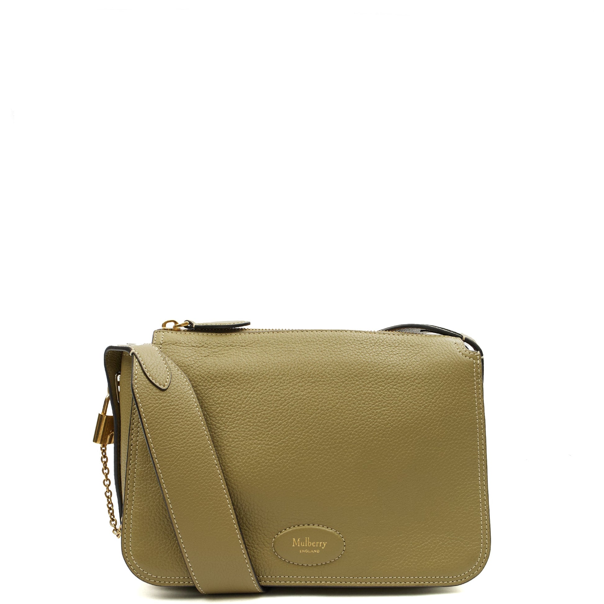 Mulberry Cross Body Billie in Summer Khaki, Leather — Front View