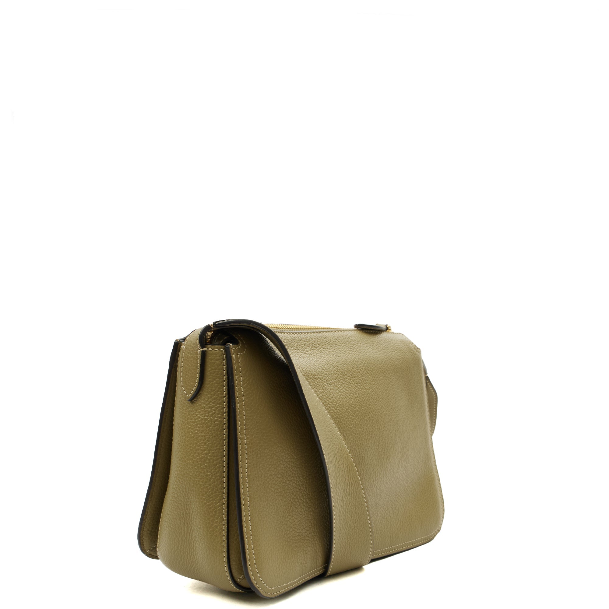 Mulberry Cross Body Billie in Summer Khaki, Leather — Side View