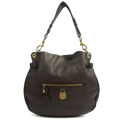 Mulberry Tote Daria Hobo in Amber, Calfskin Leather — Front View