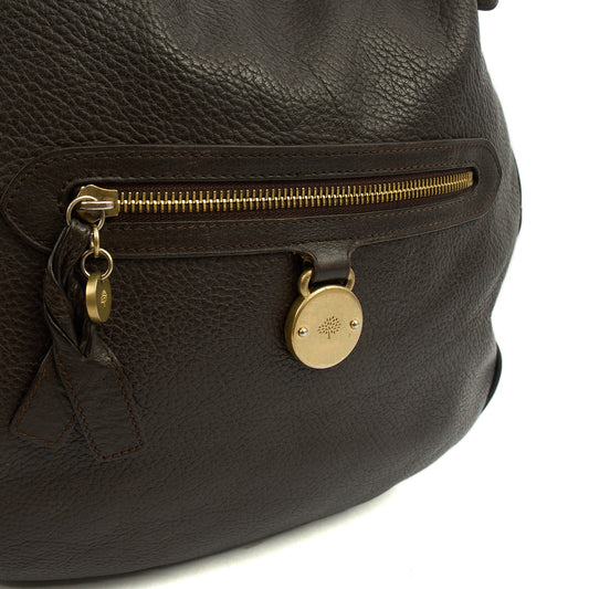 Mulberry Tote Daria Hobo in Amber, Calfskin Leather — Side View
