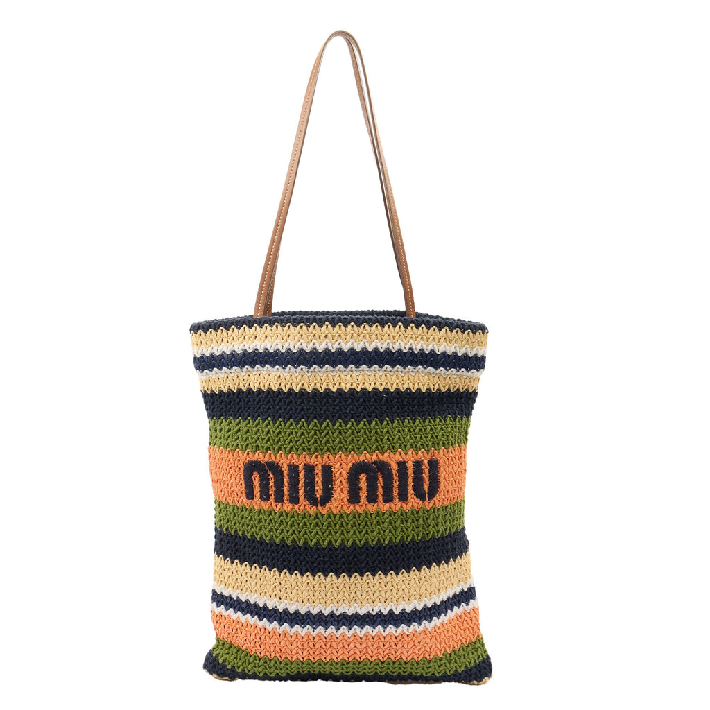 Miu Miu Tote Tote in Multi, Fabric — Front View