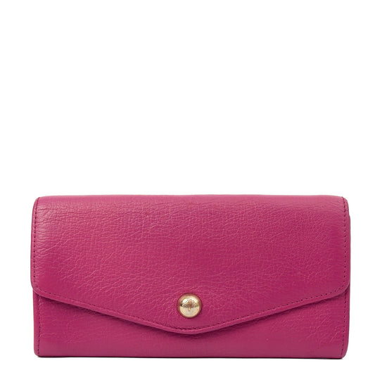 Mulberry Purse Wallet in Mulberry Pink, Leather — Front View
