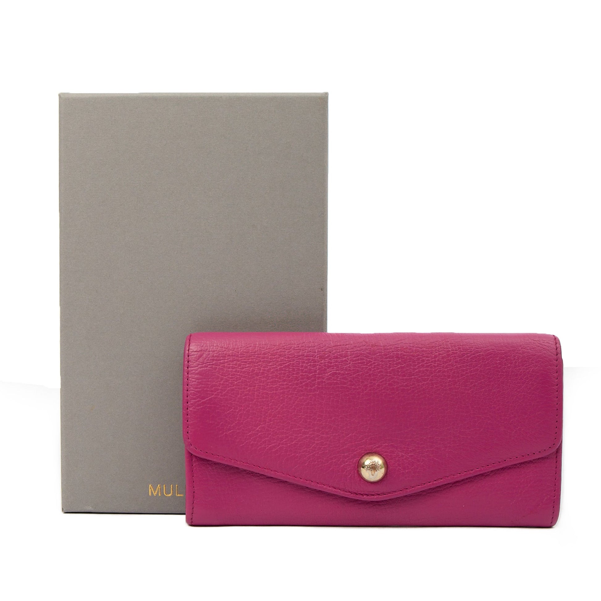 Mulberry Purse Wallet in Mulberry Pink, Leather — Side View