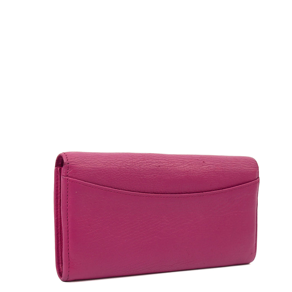 Mulberry Purse Wallet in Mulberry Pink, Leather — Back View