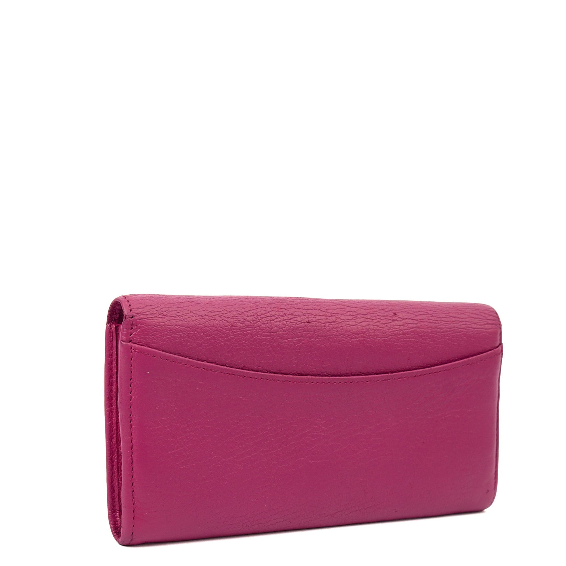 Mulberry Purse Wallet in Mulberry Pink, Leather — Back View