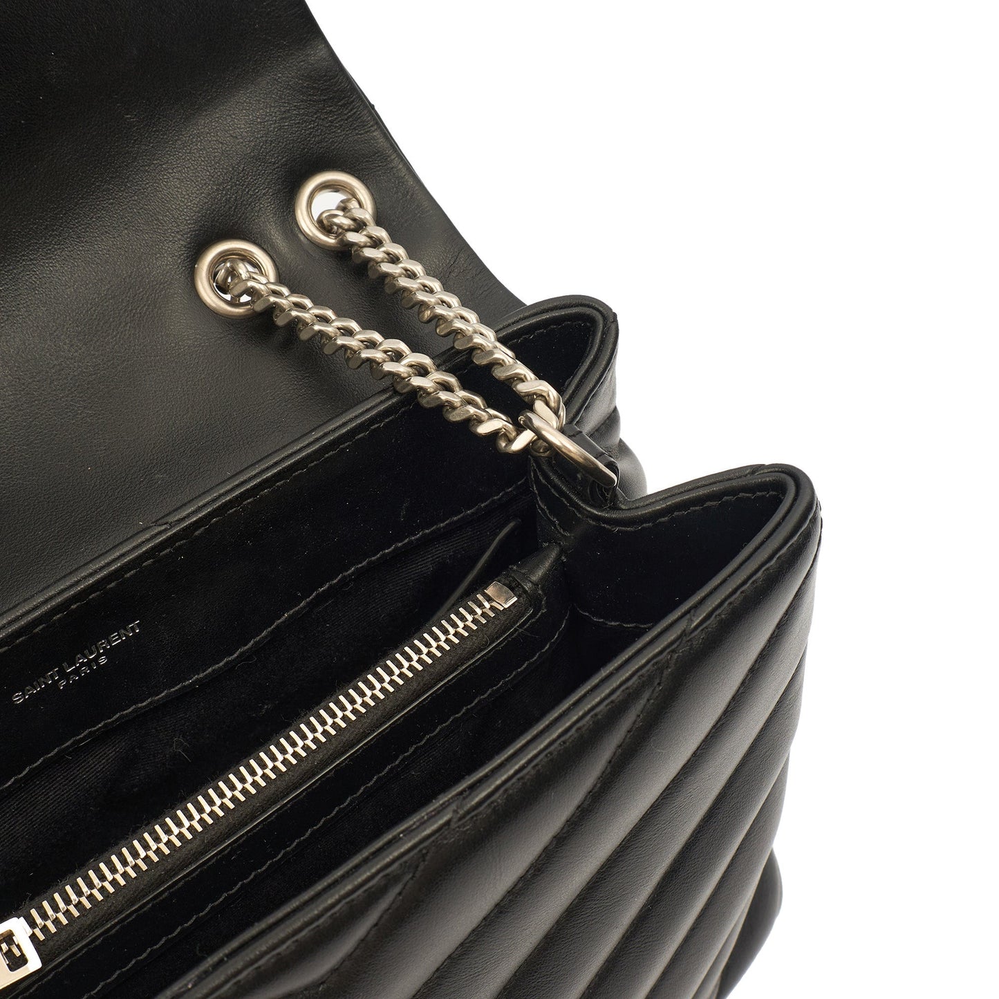 Saint Laurent Shoulder Bag Lou Lou - Small in Black, Leather — Alternate View 12