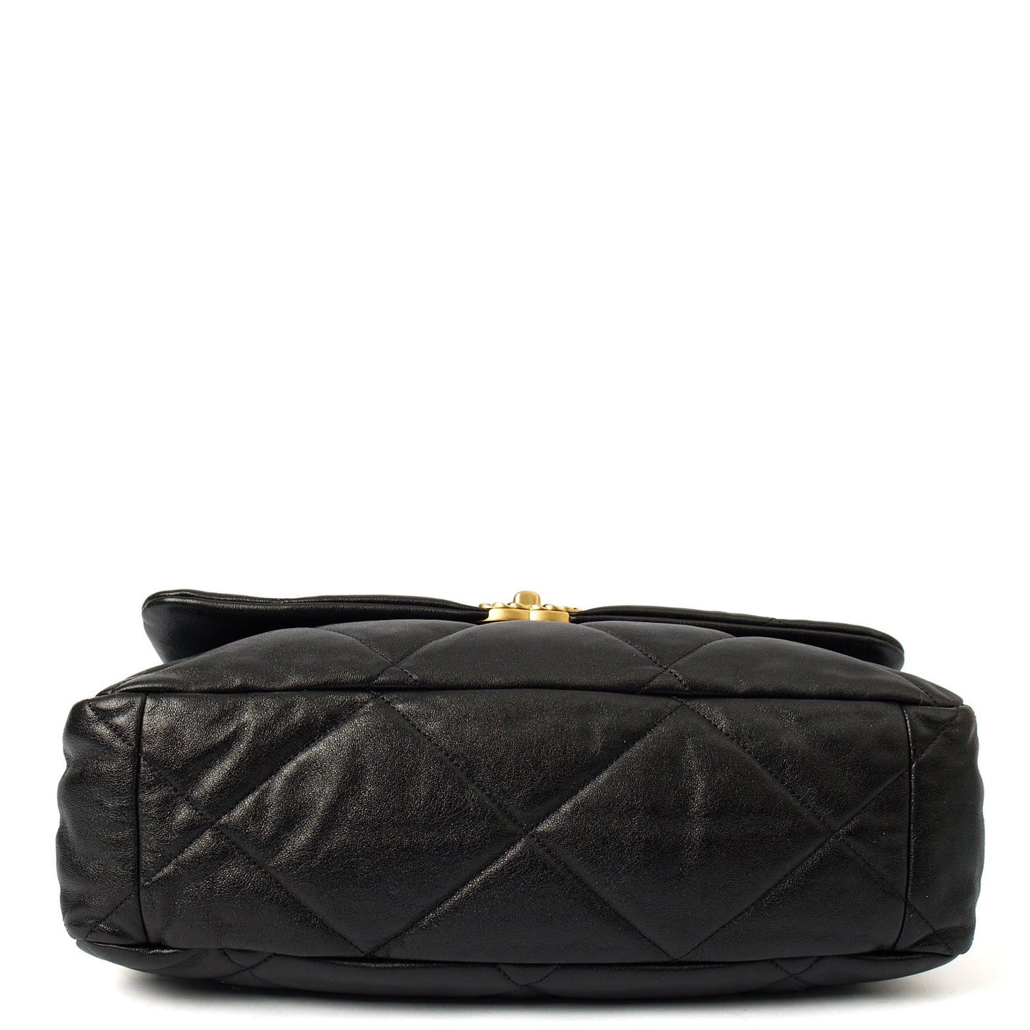 Chanel Shoulder Bag Chanel 19 Maxi in Black, Calfskin Leather — Detail View
