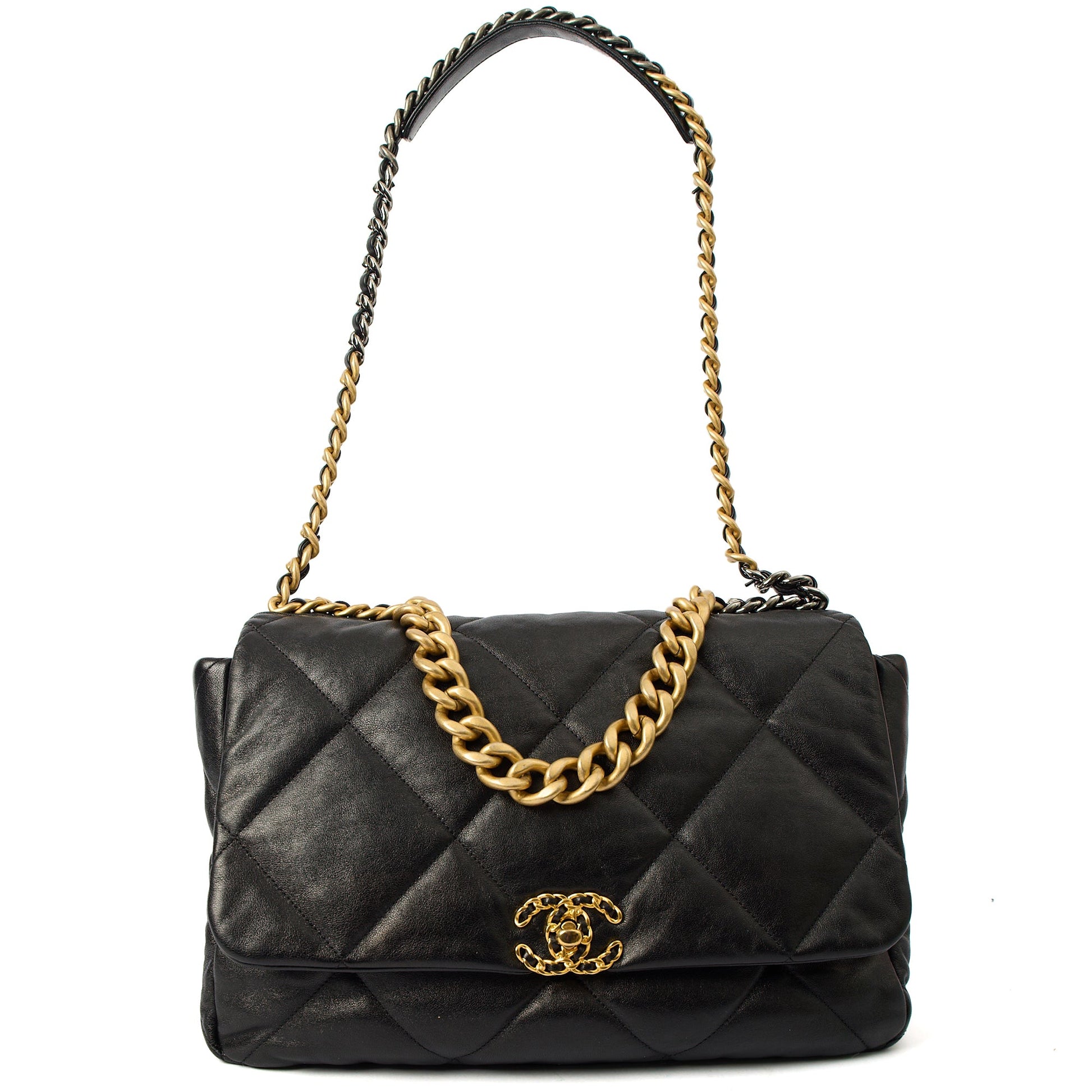 Chanel Shoulder Bag Chanel 19 Maxi in Black, Calfskin Leather — Alternate View 9
