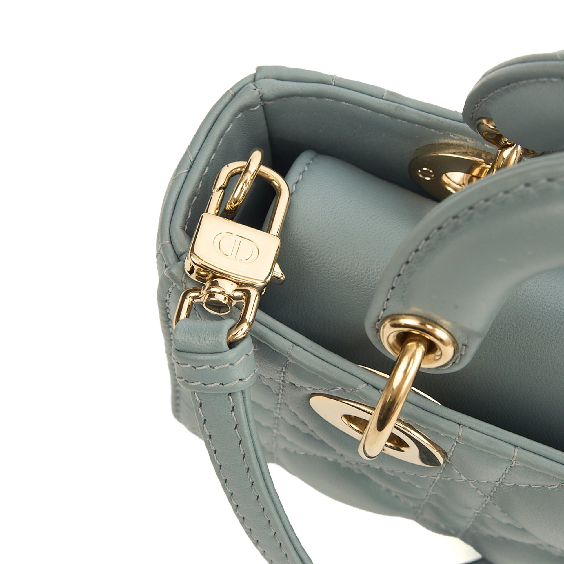 Christian Dior Cross Body Lady D - Joy in Blue, Cannage Quilted Lambskin — Alternate View 16