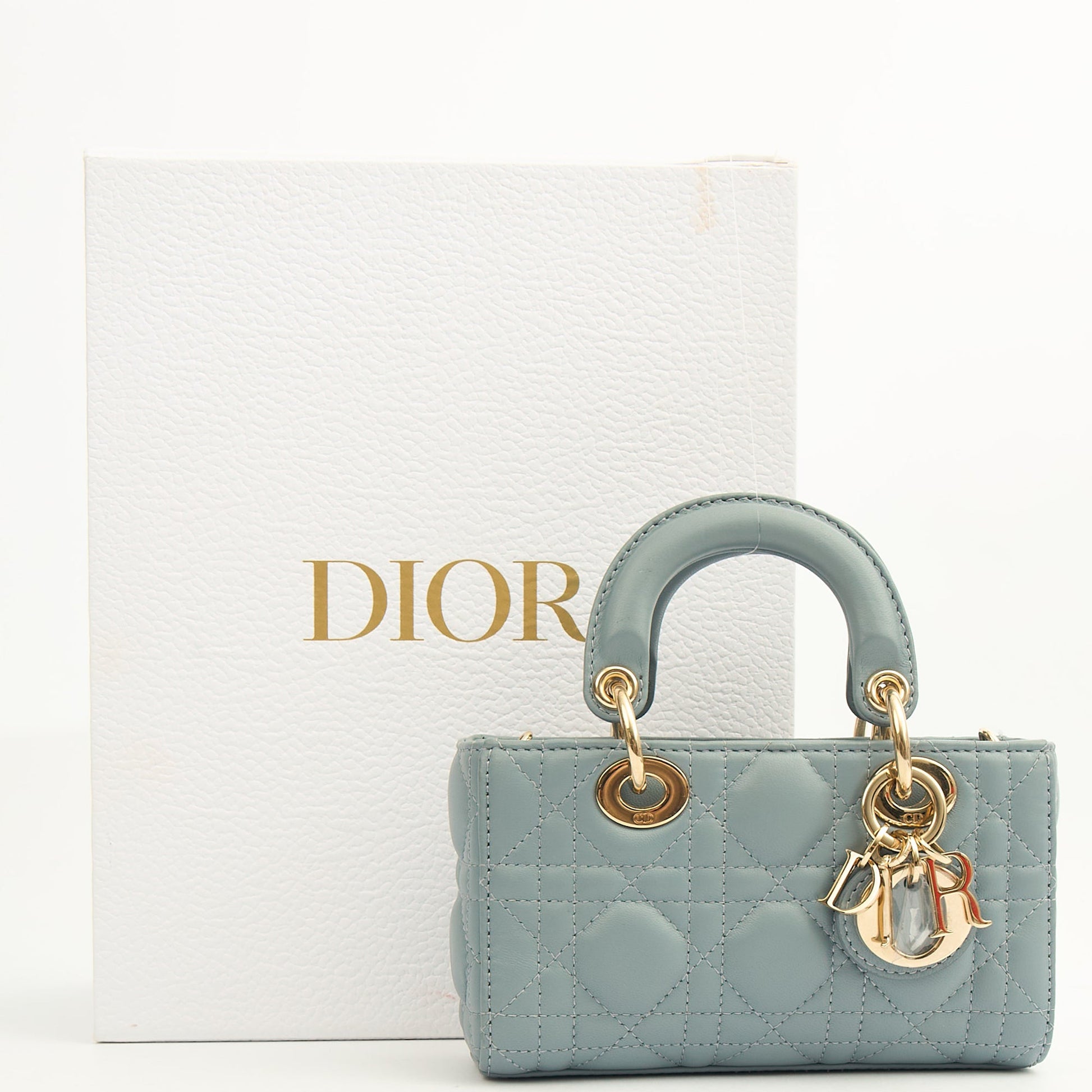 Christian Dior Cross Body Lady D - Joy in Blue, Cannage Quilted Lambskin — Lifestyle View