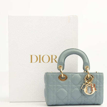 Christian Dior Cross Body Lady D - Joy in Blue, Cannage Quilted Lambskin — Alternate View 15