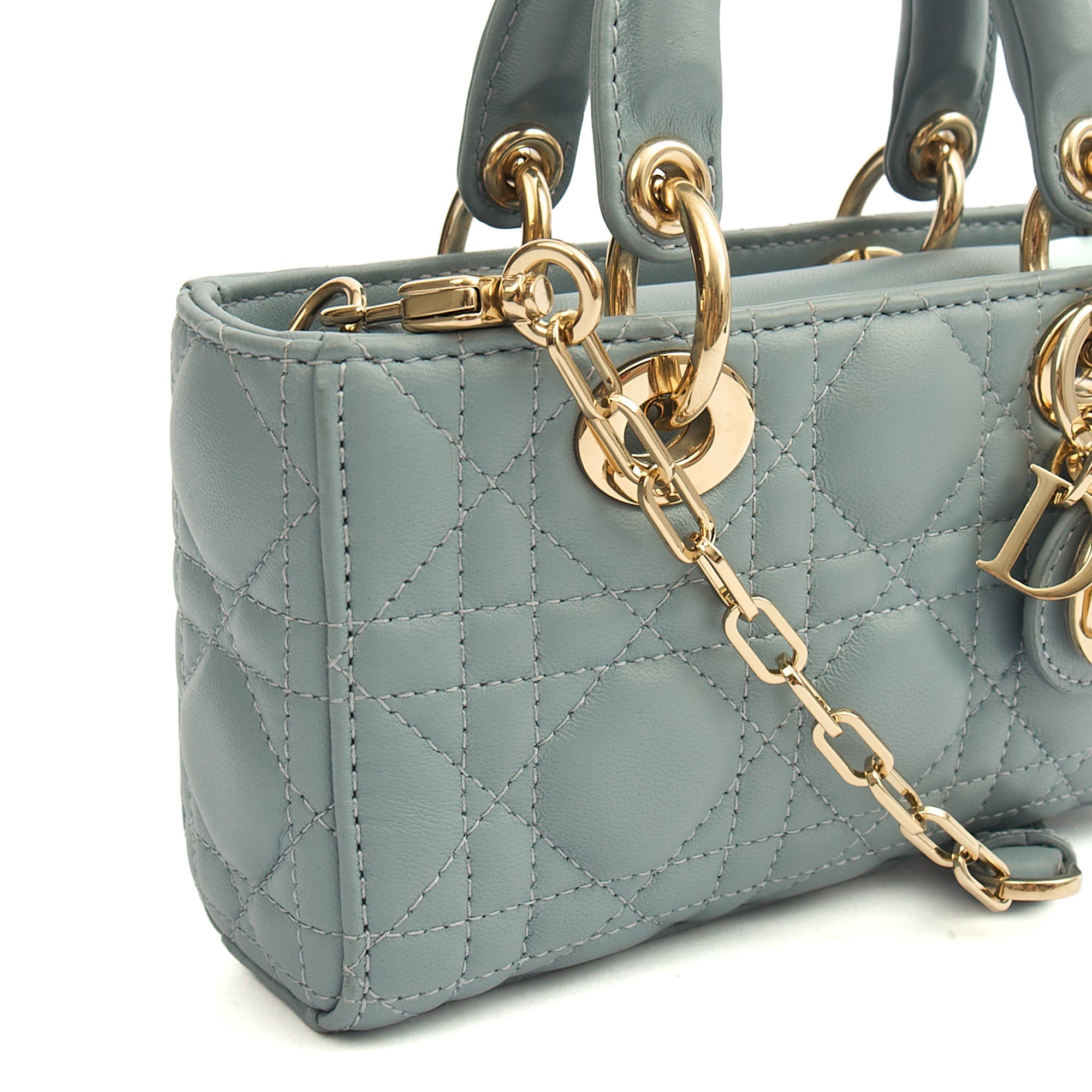 Christian Dior Cross Body Lady D - Joy in Blue, Cannage Quilted Lambskin — Alternate View 17
