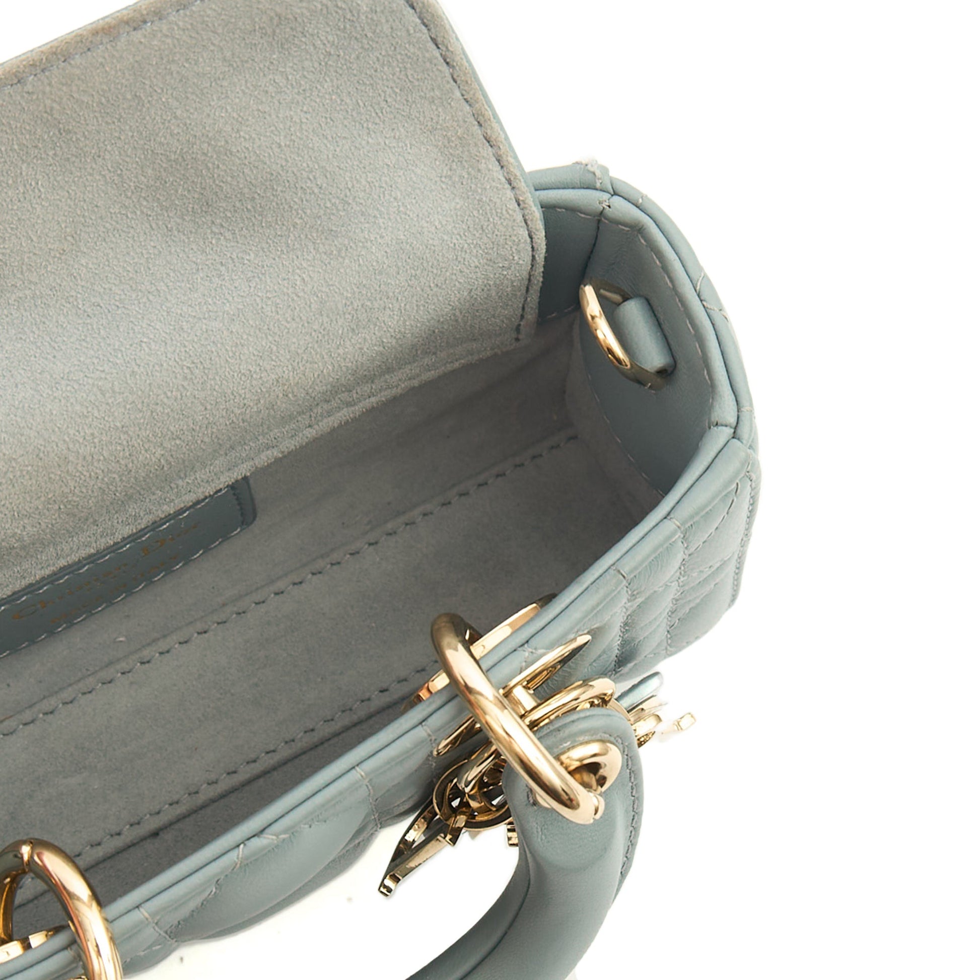 Christian Dior Cross Body Lady D - Joy in Blue, Cannage Quilted Lambskin — Alternate View 18
