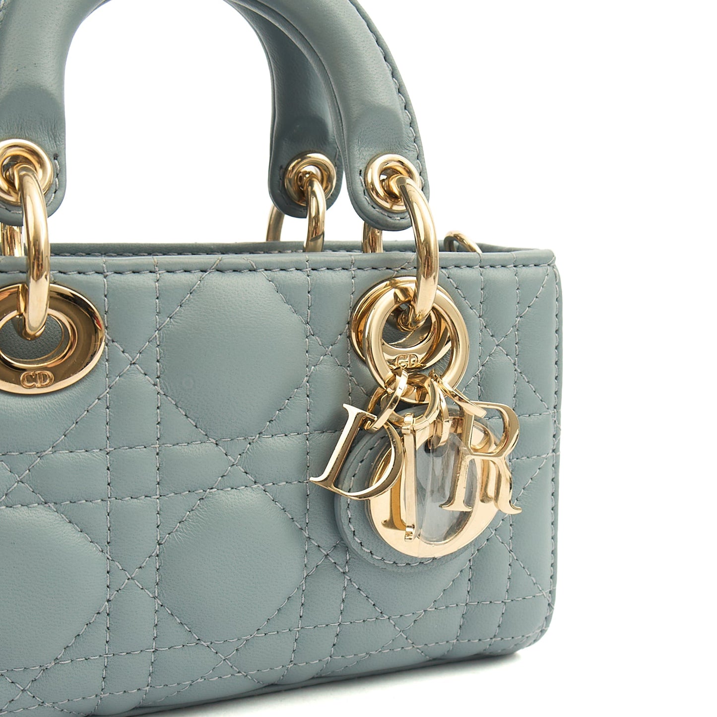 Christian Dior Cross Body Lady D - Joy in Blue, Cannage Quilted Lambskin — Alternate View 14