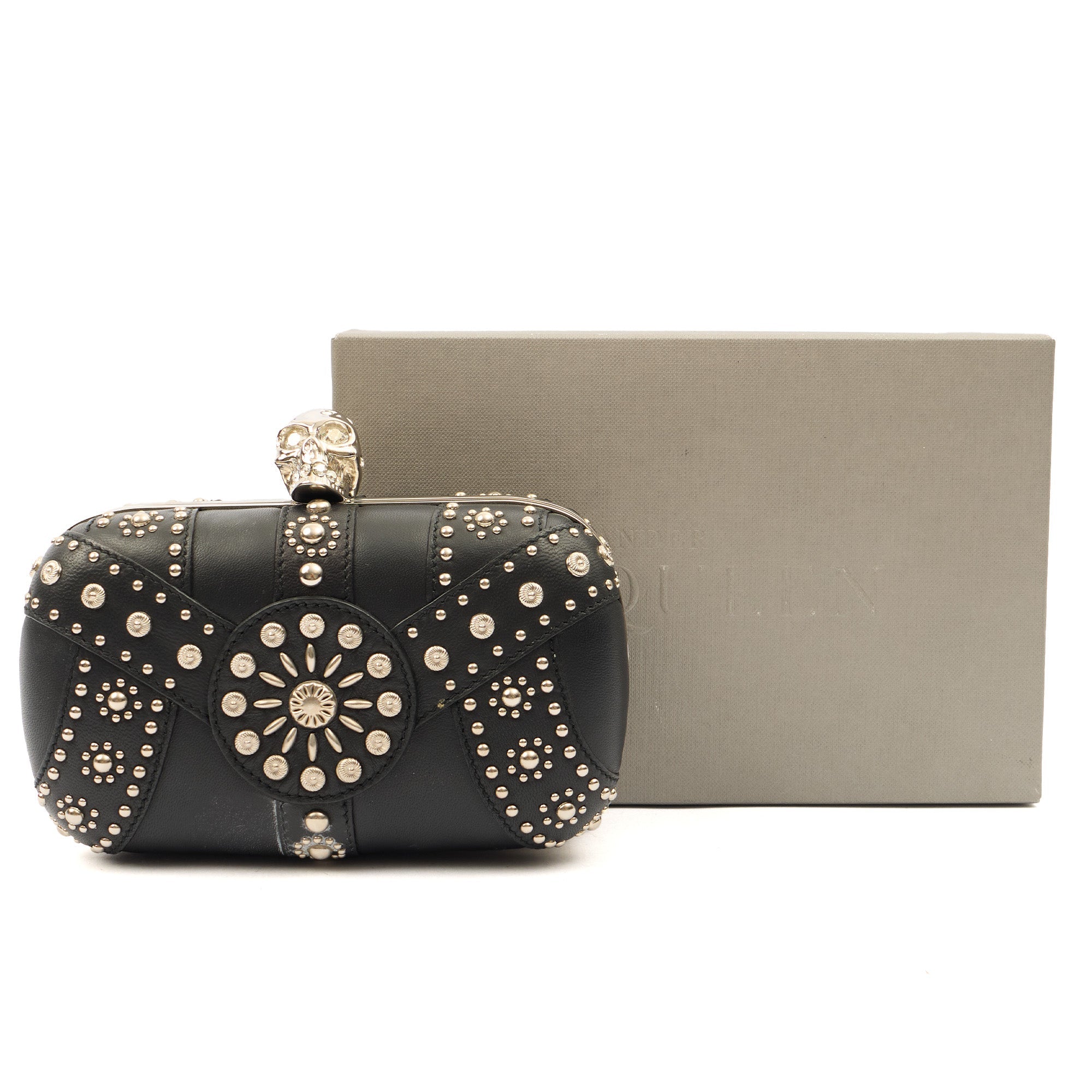 Alexander McQueen Clutch Box Clutch Skull in Black, Leather — Alternate View 14