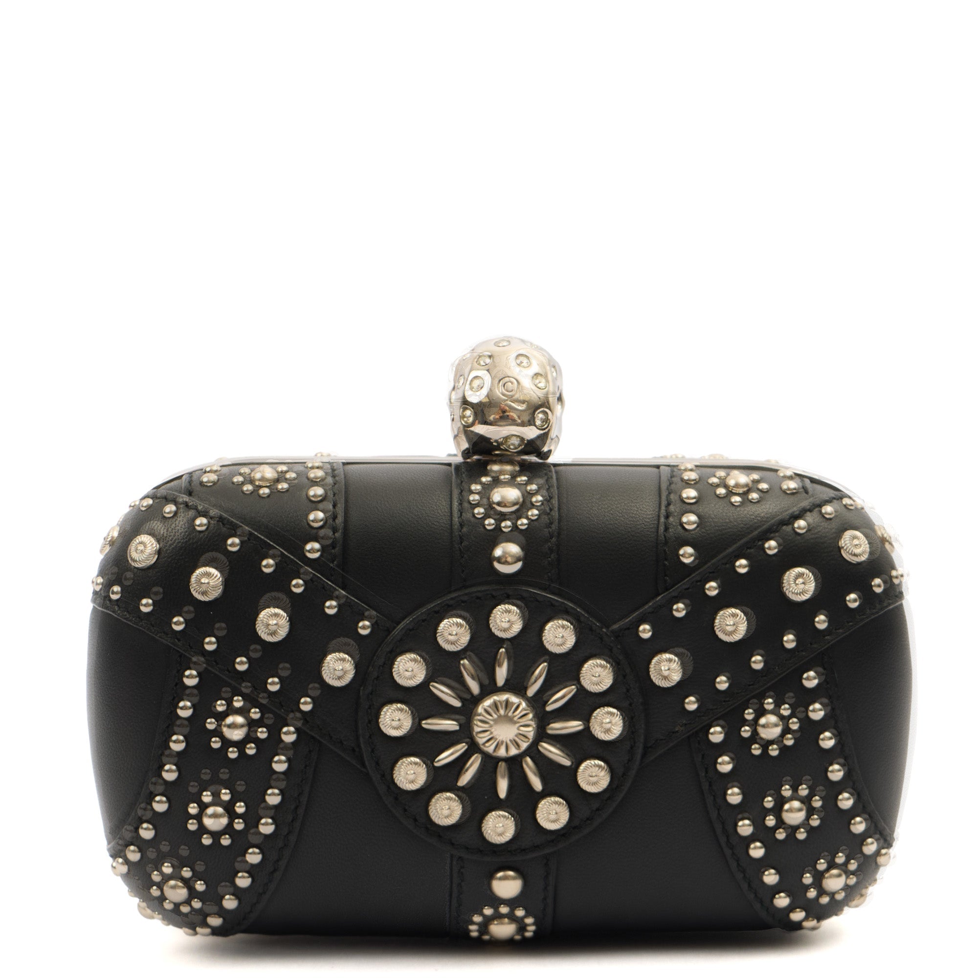 Alexander McQueen Clutch Box Clutch Skull in Black, Leather — Alternate View 9