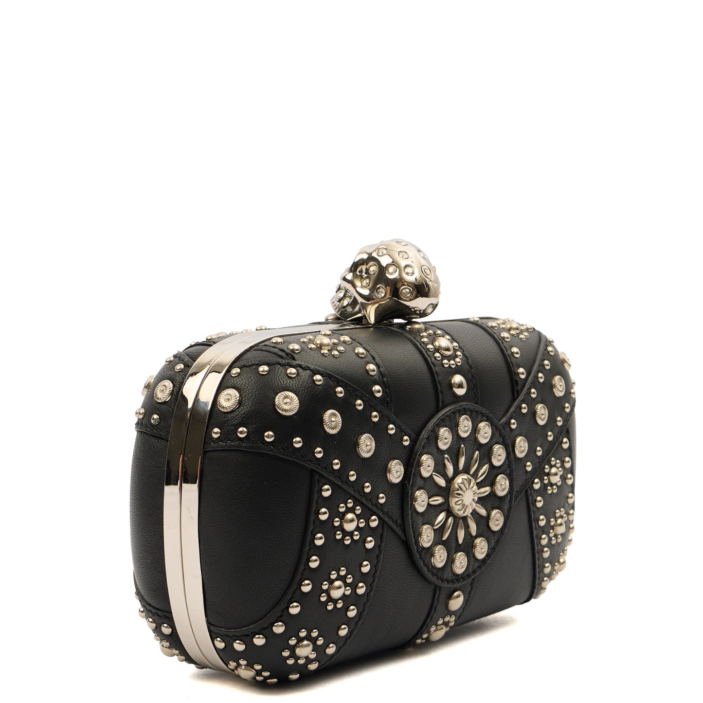 Alexander McQueen Clutch Box Clutch Skull in Black, Leather — Alternate View 17