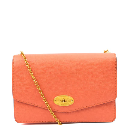 Mulberry Cross Body Darley in Coral Orange, Calfskin Leather — Front View