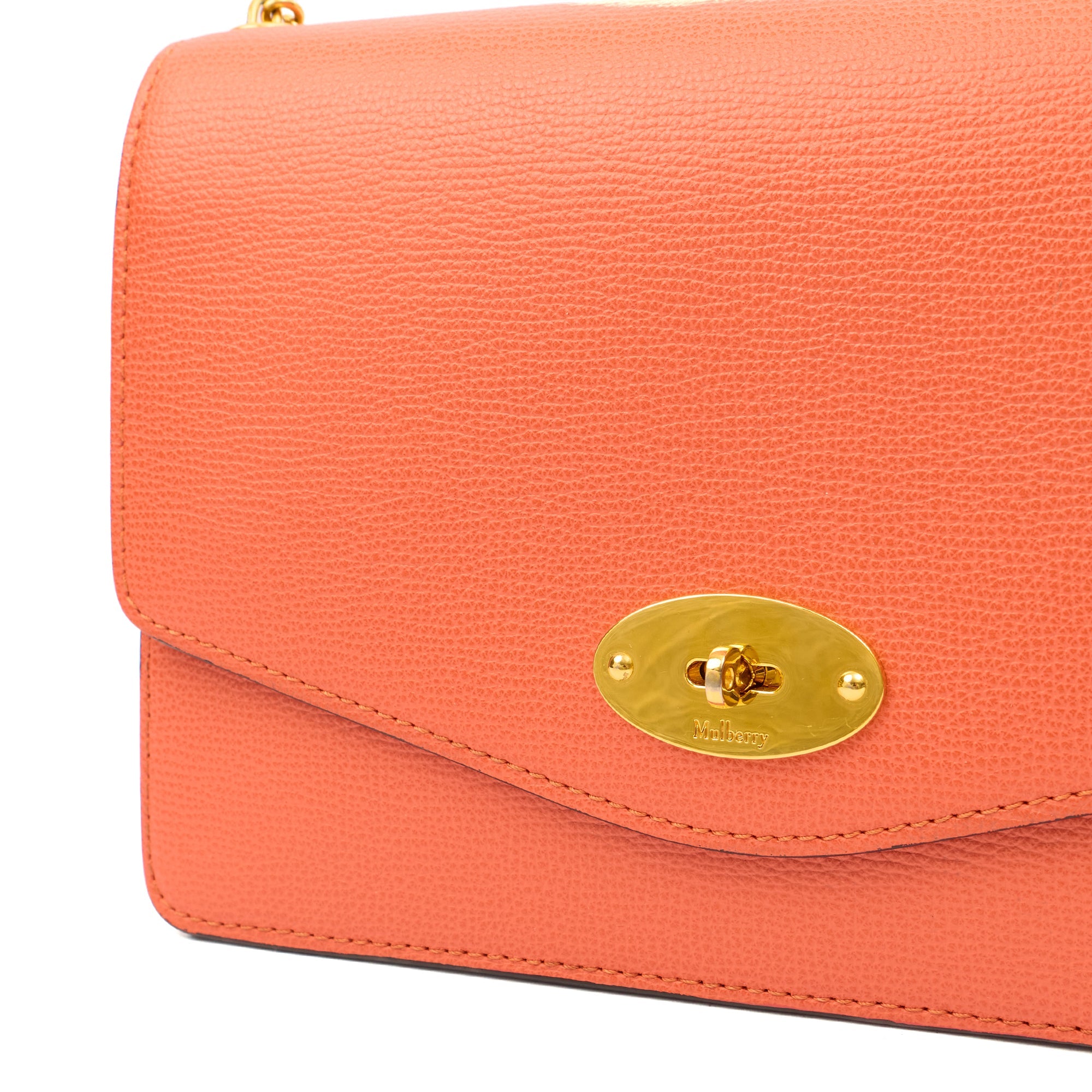 Mulberry Cross Body Darley in Coral Orange, Calfskin Leather — Lifestyle View