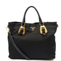 Prada Tote Tote in Black, Nylon — Front View
