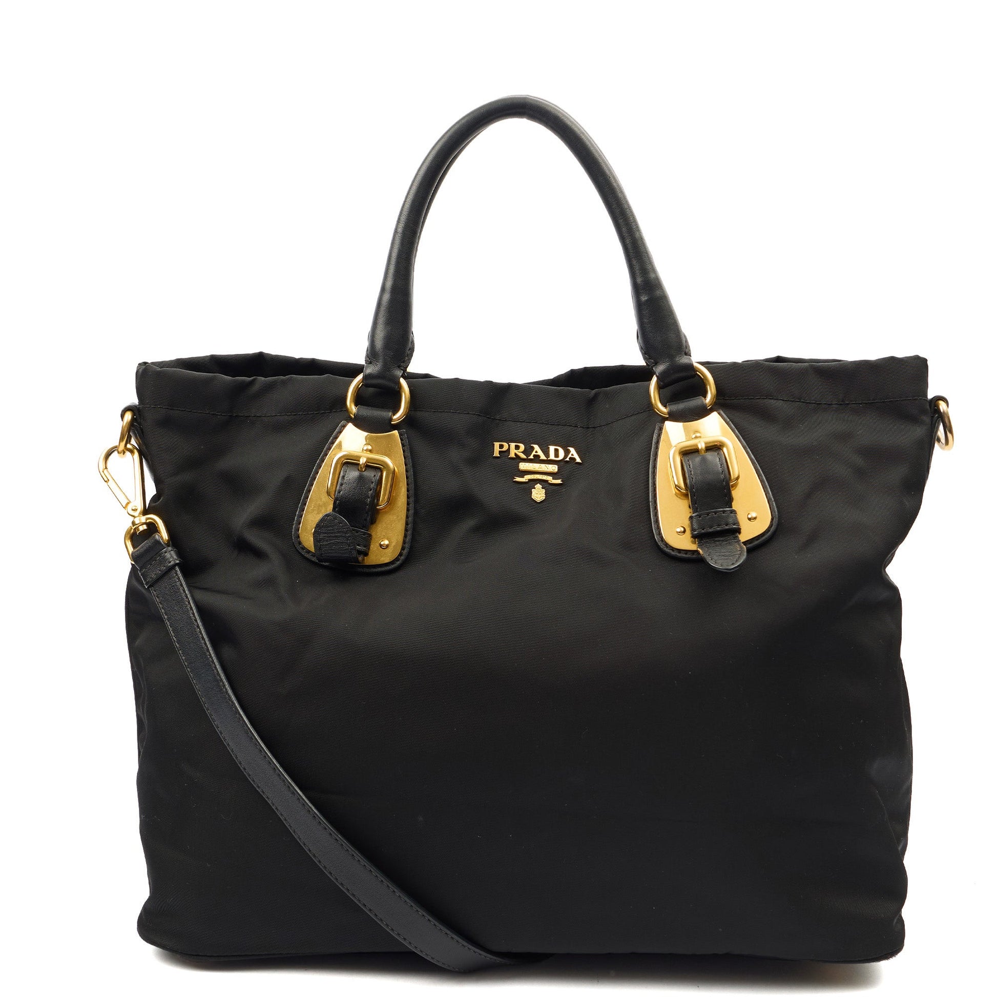 Prada Tote Tote in Black, Nylon — Front View