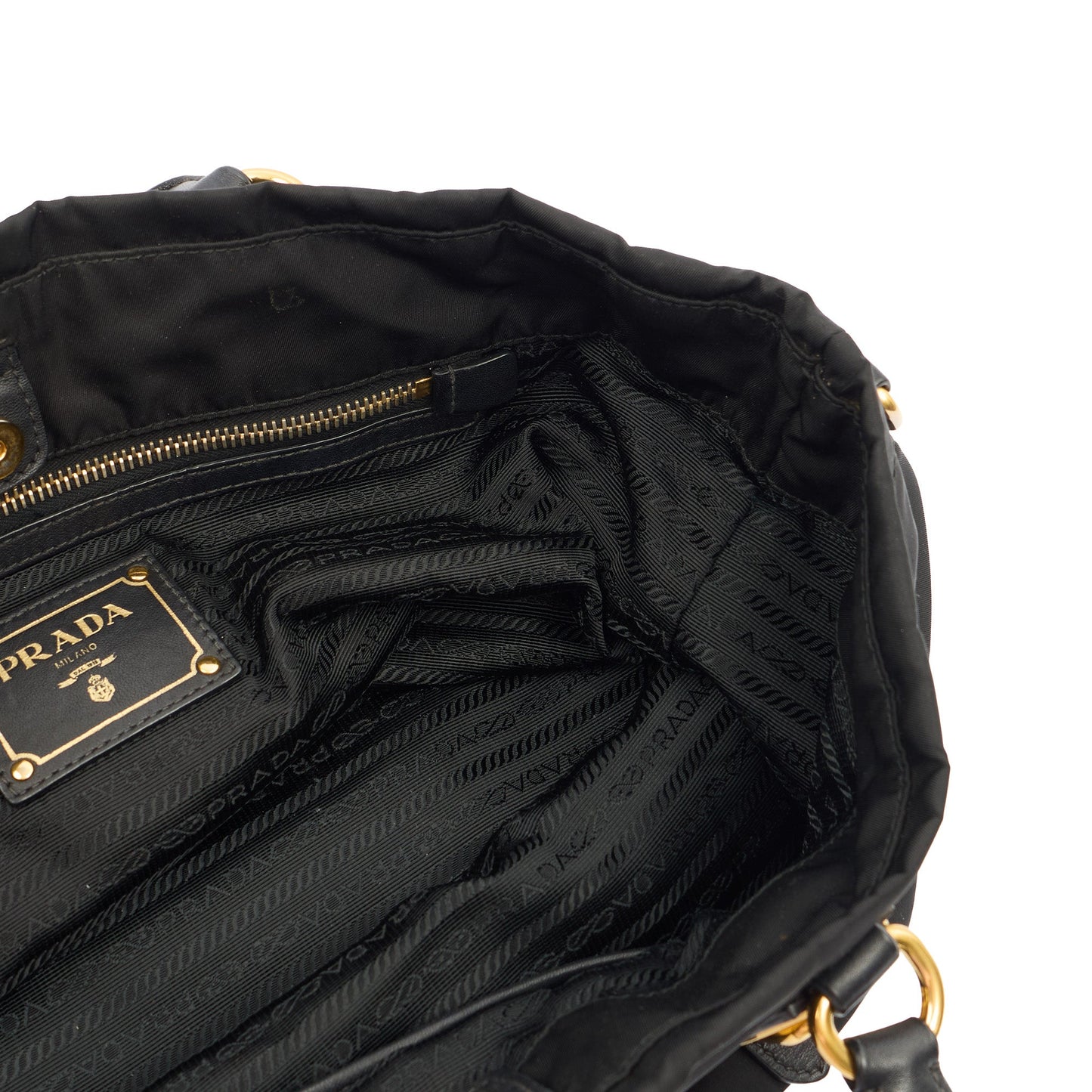 Prada Tote Tote in Black, Nylon — Detail View