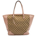 Gucci Tote Abbey Tote in Pink, GG Supreme Canvas — Front View