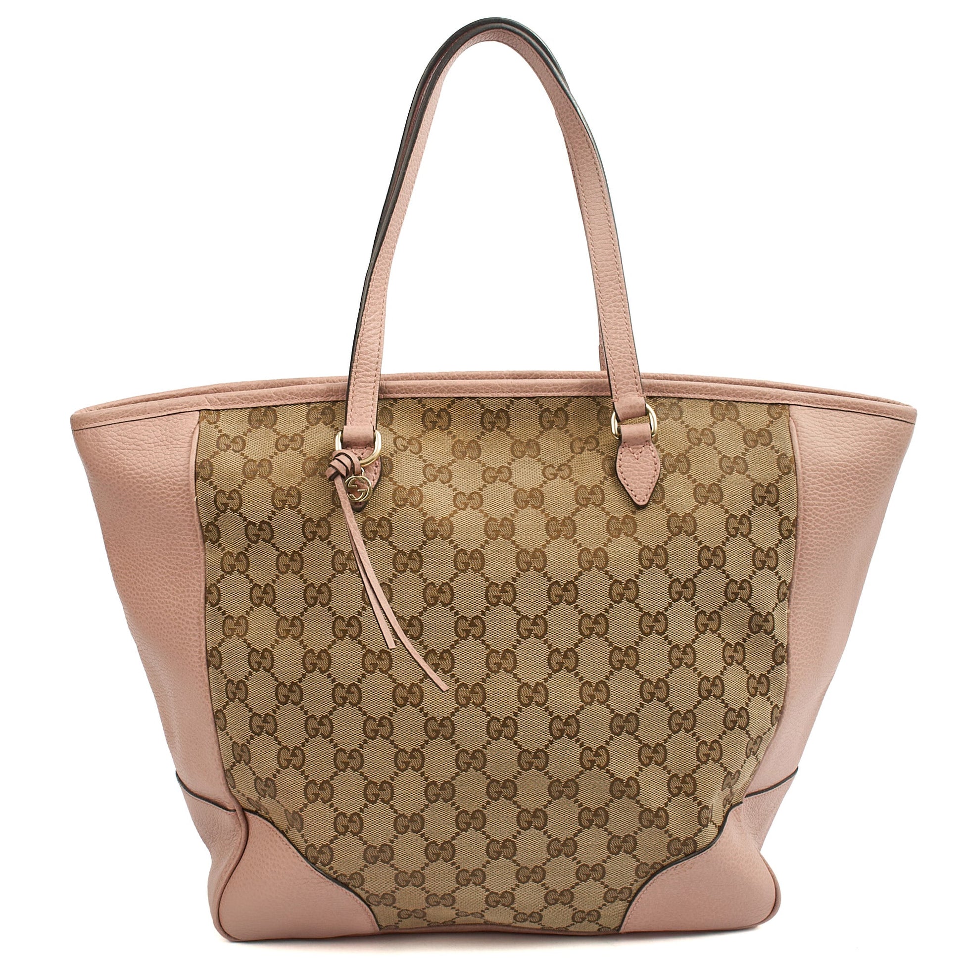 Gucci Tote Abbey Tote in Pink, GG Supreme Canvas — Front View
